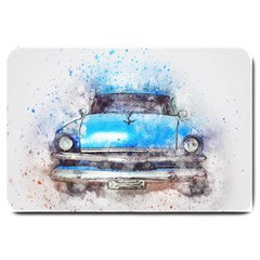 Car Old Car Art Abstract Large Doormat  by Celenk