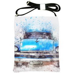 Car Old Car Art Abstract Shoulder Sling Bags by Celenk