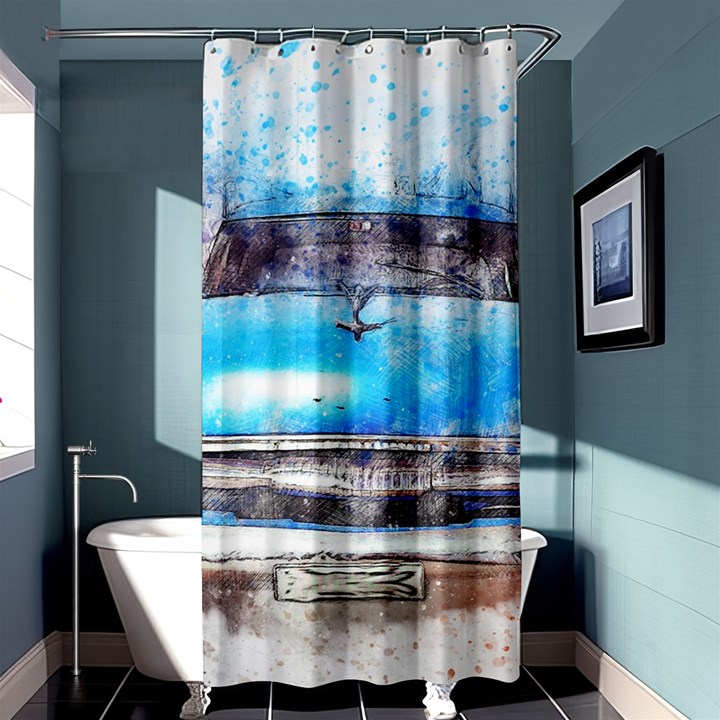 Car Old Car Art Abstract Shower Curtain 36  x 72  (Stall) 