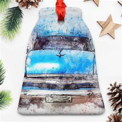 Car Old Car Art Abstract Bell Ornament (two Sides) by Celenk