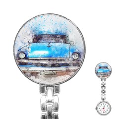 Car Old Car Art Abstract Stainless Steel Nurses Watch by Celenk