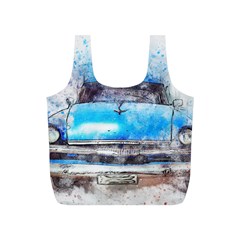 Car Old Car Art Abstract Full Print Recycle Bags (s)  by Celenk