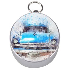 Car Old Car Art Abstract Silver Compasses by Celenk