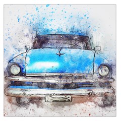 Car Old Car Art Abstract Large Satin Scarf (square) by Celenk