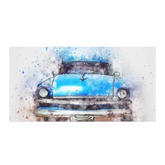 Car Old Car Art Abstract Satin Wrap by Celenk