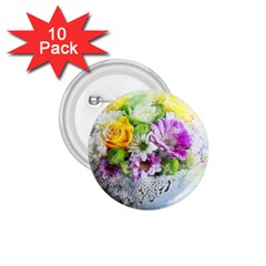 Flowers Vase Art Abstract Nature 1 75  Buttons (10 Pack) by Celenk