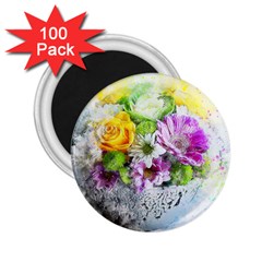 Flowers Vase Art Abstract Nature 2 25  Magnets (100 Pack)  by Celenk