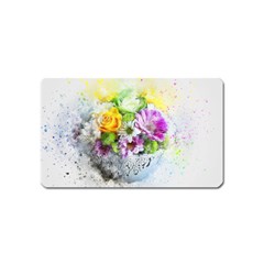 Flowers Vase Art Abstract Nature Magnet (name Card) by Celenk