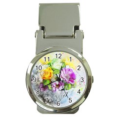 Flowers Vase Art Abstract Nature Money Clip Watches by Celenk