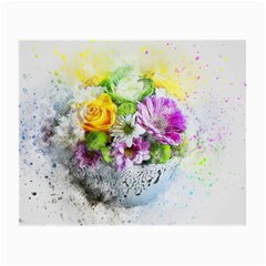 Flowers Vase Art Abstract Nature Small Glasses Cloth (2-side) by Celenk