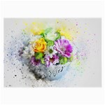 Flowers Vase Art Abstract Nature Large Glasses Cloth (2-Side) Front