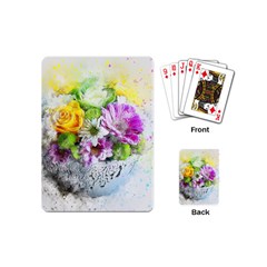 Flowers Vase Art Abstract Nature Playing Cards (mini)  by Celenk