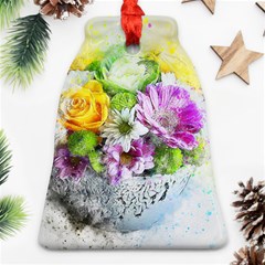 Flowers Vase Art Abstract Nature Bell Ornament (two Sides) by Celenk