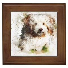 Dog Animal Pet Art Abstract Framed Tiles