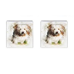 Dog Animal Pet Art Abstract Cufflinks (square) by Celenk