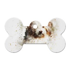 Dog Animal Pet Art Abstract Dog Tag Bone (two Sides) by Celenk