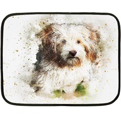 Dog Animal Pet Art Abstract Double Sided Fleece Blanket (mini)  by Celenk