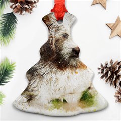 Dog Animal Pet Art Abstract Ornament (christmas Tree)  by Celenk