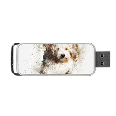 Dog Animal Pet Art Abstract Portable Usb Flash (one Side) by Celenk