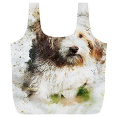 Dog Animal Pet Art Abstract Full Print Recycle Bags (l)  by Celenk