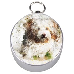 Dog Animal Pet Art Abstract Silver Compasses by Celenk