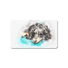 Dog Animal Art Abstract Watercolor Magnet (name Card) by Celenk