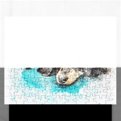 Dog Animal Art Abstract Watercolor Rectangular Jigsaw Puzzl