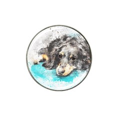 Dog Animal Art Abstract Watercolor Hat Clip Ball Marker (4 Pack)