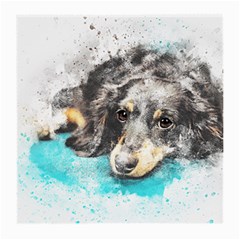 Dog Animal Art Abstract Watercolor Medium Glasses Cloth by Celenk