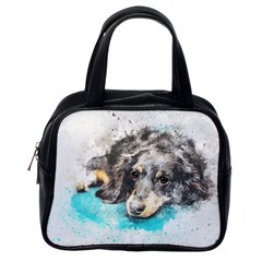 Dog Animal Art Abstract Watercolor Classic Handbags (one Side) by Celenk