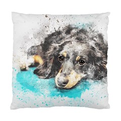 Dog Animal Art Abstract Watercolor Standard Cushion Case (two Sides) by Celenk