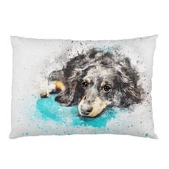 Dog Animal Art Abstract Watercolor Pillow Case by Celenk