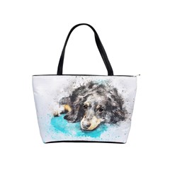 Dog Animal Art Abstract Watercolor Shoulder Handbags by Celenk