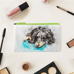 Dog Animal Art Abstract Watercolor Cosmetic Bag (xs) by Celenk