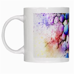 Berries Pink Blue Art Abstract White Mugs by Celenk