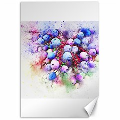 Berries Pink Blue Art Abstract Canvas 20  X 30   by Celenk