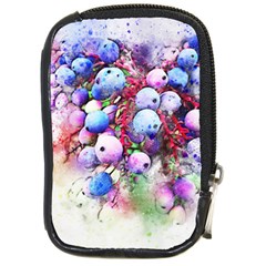 Berries Pink Blue Art Abstract Compact Camera Cases by Celenk