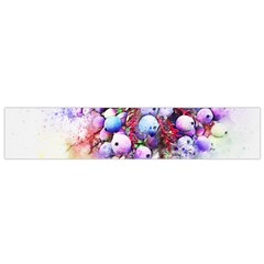 Berries Pink Blue Art Abstract Small Flano Scarf by Celenk