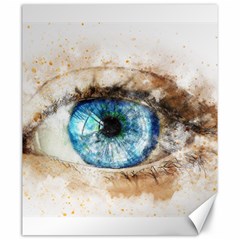 Eye Blue Girl Art Abstract Canvas 20  X 24   by Celenk