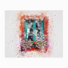 Window Flowers Nature Art Abstract Small Glasses Cloth by Celenk