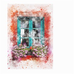 Window Flowers Nature Art Abstract Large Garden Flag (two Sides) by Celenk