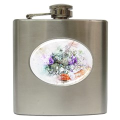 Flowers Bouquet Art Abstract Hip Flask (6 Oz) by Celenk