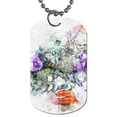 Flowers Bouquet Art Abstract Dog Tag (two Sides) by Celenk