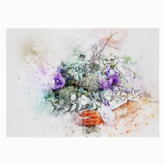 Flowers Bouquet Art Abstract Large Glasses Cloth by Celenk