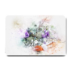 Flowers Bouquet Art Abstract Small Doormat  by Celenk