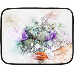 Flowers Bouquet Art Abstract Fleece Blanket (mini) by Celenk