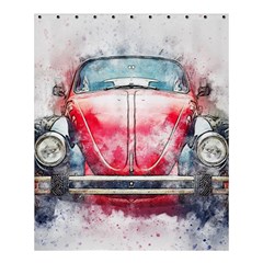 Red Car Old Car Art Abstract Shower Curtain 60  X 72  (medium)  by Celenk