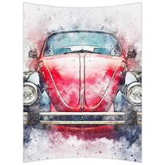 Red Car Old Car Art Abstract Back Support Cushion by Celenk