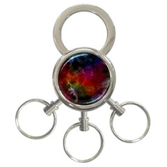 Abstract Picture Pattern Galaxy 3-ring Key Chains by Celenk