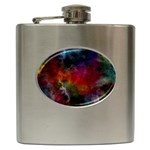 Abstract Picture Pattern Galaxy Hip Flask (6 oz) Front